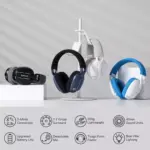 Redragon H878 SKULD PRO Wireless / Bluetooth / Wired Gaming Headset - 7.1 Surround Sound (Black&Gray)