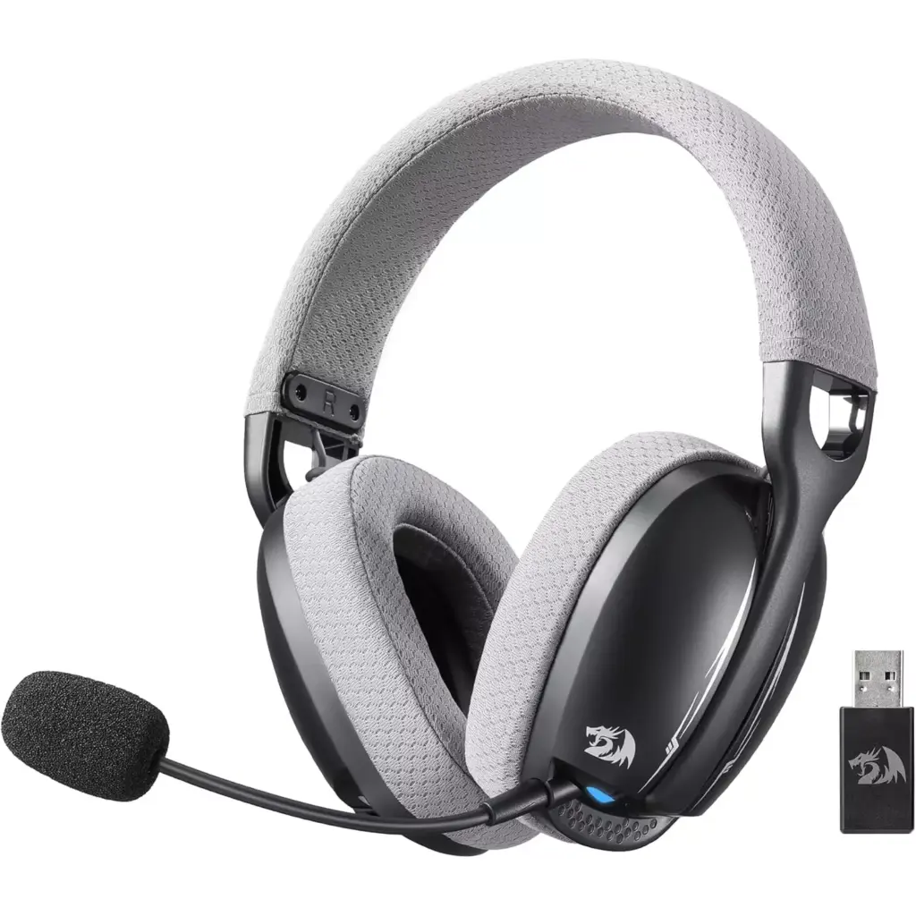 Redragon H878 SKULD PRO Wireless / Bluetooth / Wired Gaming Headset - 7.1 Surround Sound (Black&Gray)