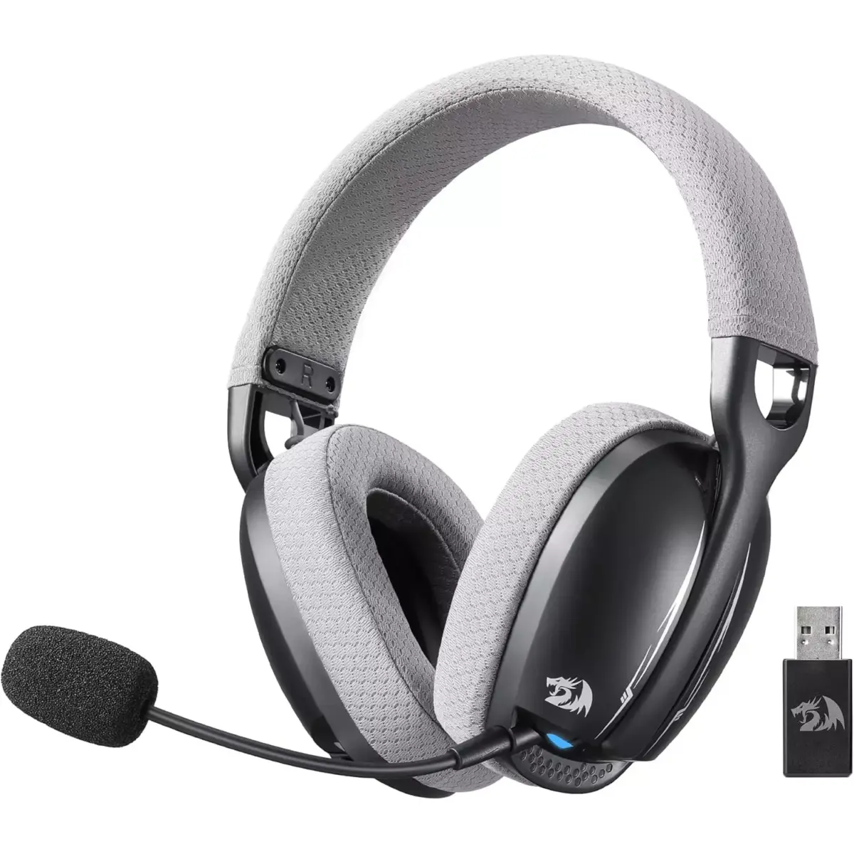 Redragon H878 SKULD PRO Wireless / Bluetooth / Wired Gaming Headset - 7.1 Surround Sound (Black&Gray)