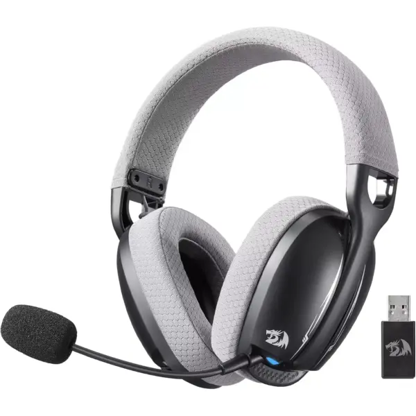 Redragon H878 SKULD PRO Wireless / Bluetooth / Wired Gaming Headset - 7.1 Surround Sound (Black&Gray)