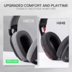 Redragon H878 SKULD PRO Wireless / Bluetooth / Wired Gaming Headset - 7.1 Surround Sound (Black&Gray)