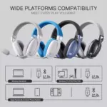 Redragon H878 SKULD PRO Wireless / Bluetooth / Wired Gaming Headset - 7.1 Surround Sound (Black&Gray)