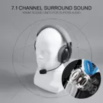 Redragon H878 SKULD PRO Wireless / Bluetooth / Wired Gaming Headset - 7.1 Surround Sound (Black&Gray)