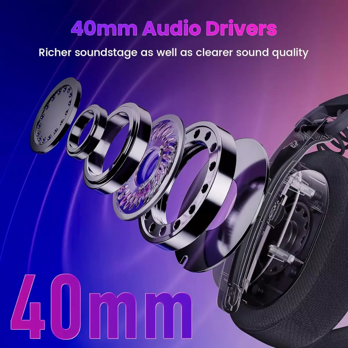 Redragon H888 LUCE Wireless Bluetooth Wired 3.5mm Gaming Headset - 7.1 Surround Sound (Black)