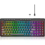 Redragon K517 VARO Pro Tri-Mode Wireless, Bluetooth, Wired Gaming Keyboard, RGB Backlit, Mechanical Feel with 4 Macro Keys, Number Pad, 4000mAh Battery