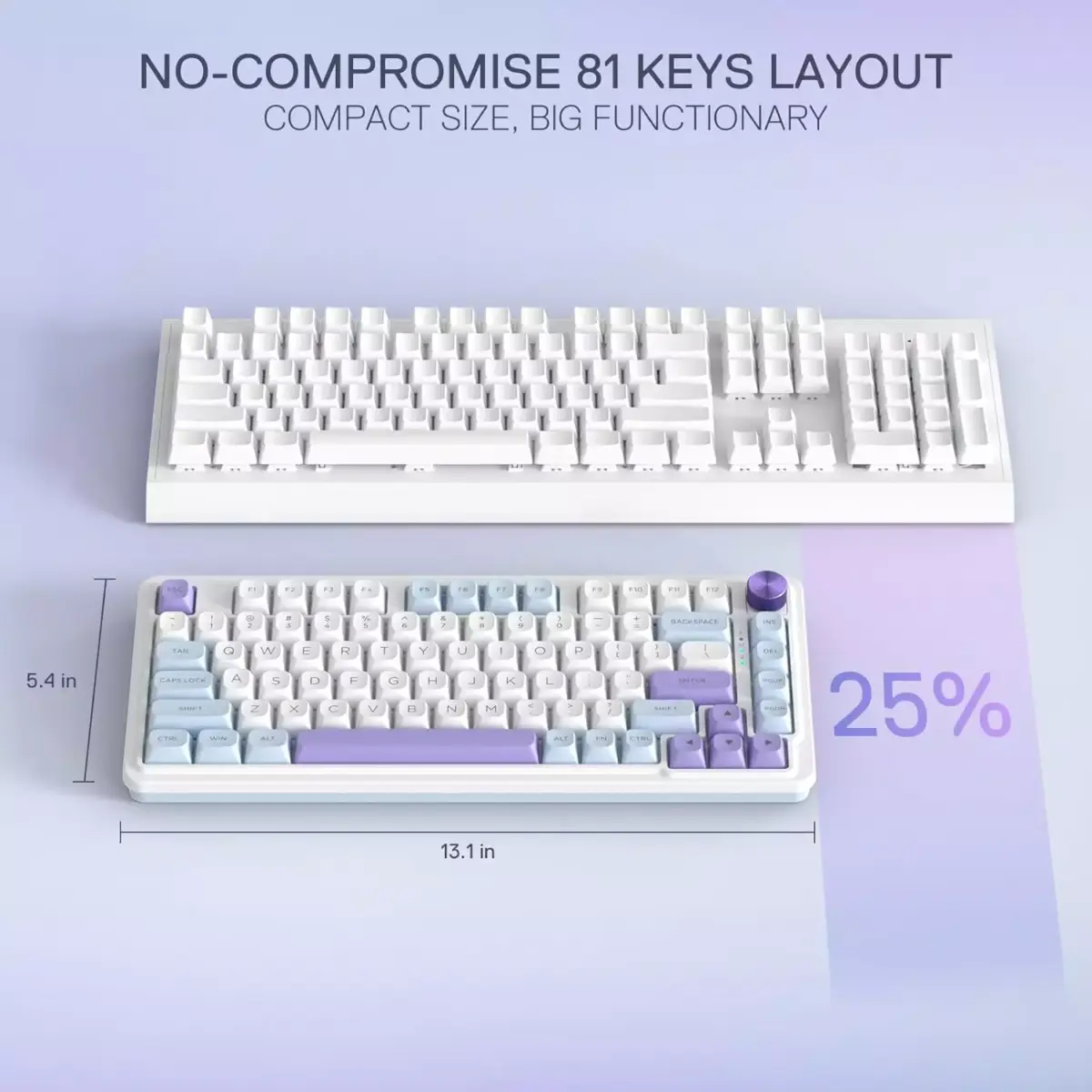 Redragon K673 UCAL MAX 3-Modes Wireless, Bluetooth Wired RGB Gaming Mechanical Keyboard, Dedicated Knob Control Custom Linear Switch