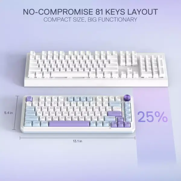 Redragon K673 UCAL MAX 3-Modes Wireless, Bluetooth Wired RGB Gaming Mechanical Keyboard, Dedicated Knob Control Custom Linear Switch