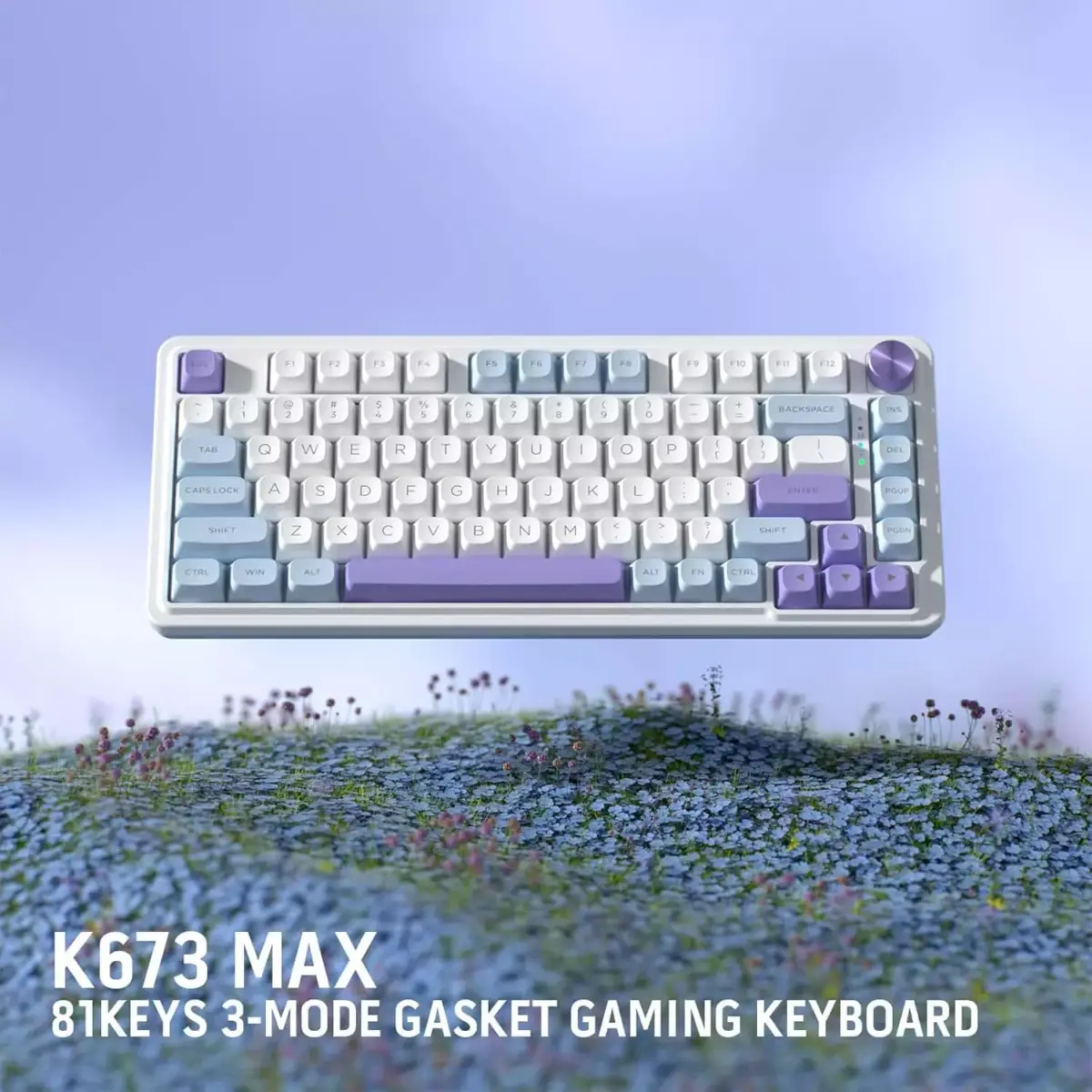 Redragon K673 UCAL MAX 3-Modes Wireless, Bluetooth Wired RGB Gaming Mechanical Keyboard, Dedicated Knob Control Custom Linear Switch