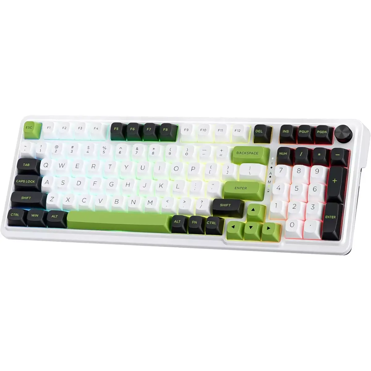 Redragon K686 EISA MAX 3-Modes Wireless, Bluetooth Wired RGB Gaming Mechanical Keyboard, Dedicated Knob Control Custom Linear Switch