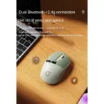 EWEADN Q2 Dual Mode Wireless, Bluetooth Silent Click Mouse - Optical Sensor 1600PDI Rechargeable USB C with Display