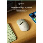 EWEADN Q2 Dual Mode Wireless, Bluetooth Silent Click Mouse - Optical Sensor 1600PDI Rechargeable USB C with Display