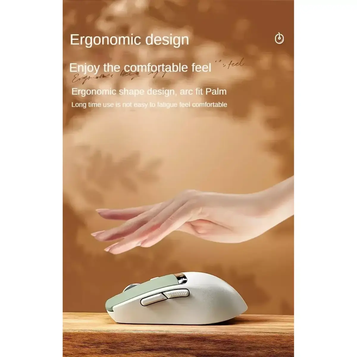 EWEADN Q2 Dual Mode Wireless, Bluetooth Silent Click Mouse - Optical Sensor 1600PDI Rechargeable USB C with Display