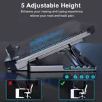 XTRIKE ME FN818 Laptop Cooling Pad Stand - 2 x Blue Led Fans – 2 USB Ports - Support UP 17 Inch