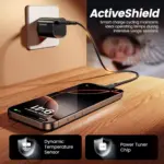 toocki 20W USB-C Fast Charger with GaN, Compact & Universal for iPhone 12-16/Samsung S22-S23/iPad/Xiaomi/Huawei - USB C Plug & Smart Safety (Black)