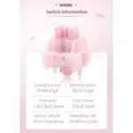 KTT Rose Pink Switches, 3-Pin Linear 38gf Dustproof Key Switches For Redragon T-DAGGER Keyboard (Pack 35)