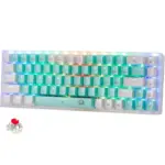 Redragon K631 CASTOR Wired RGB Gaming Mechanical Keyboard, Hot-Swappable Red Quiet Linear Switch W/Hot-Swap Free-Mod Pcb Socket & Translucent Board (Mint White)