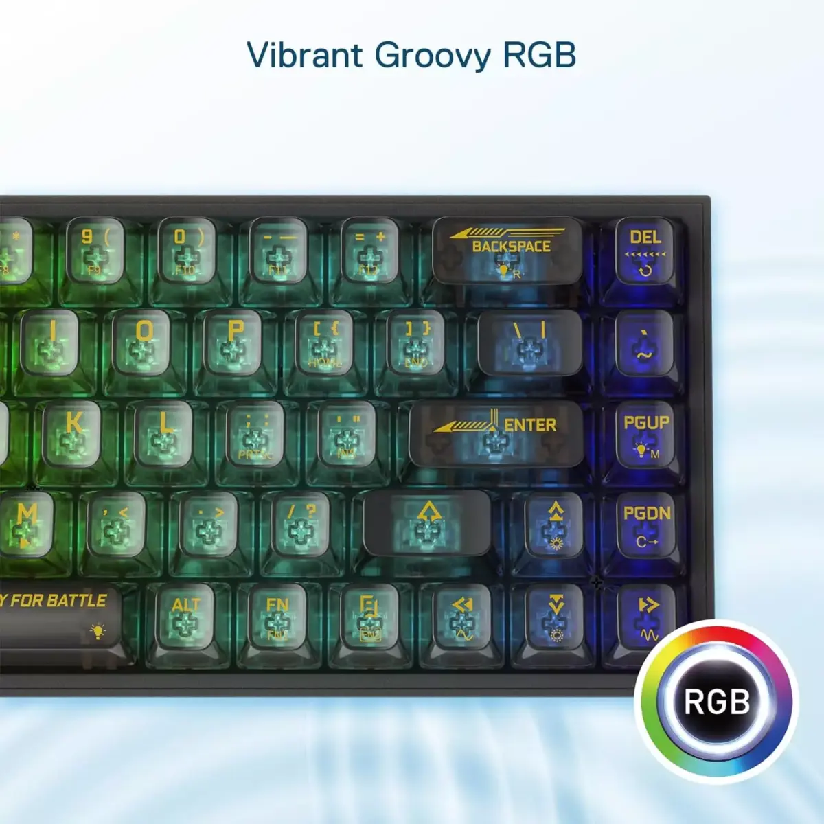 Redragon K631 Pro CASTOR 3-Mode Wireless, Bluetooth, Wired RGB Gaming Mechanical Keyboard, Hot-Swappable Red Quiet Linear Switch WHot-Swap Free-Mod Pcb Socket & Translucent Board (Black Transparent)