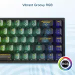 Redragon K631 Pro CASTOR 3-Mode Wireless, Bluetooth, Wired RGB Gaming Mechanical Keyboard, Hot-Swappable Red Quiet Linear Switch WHot-Swap Free-Mod Pcb Socket & Translucent Board (Black Transparent)