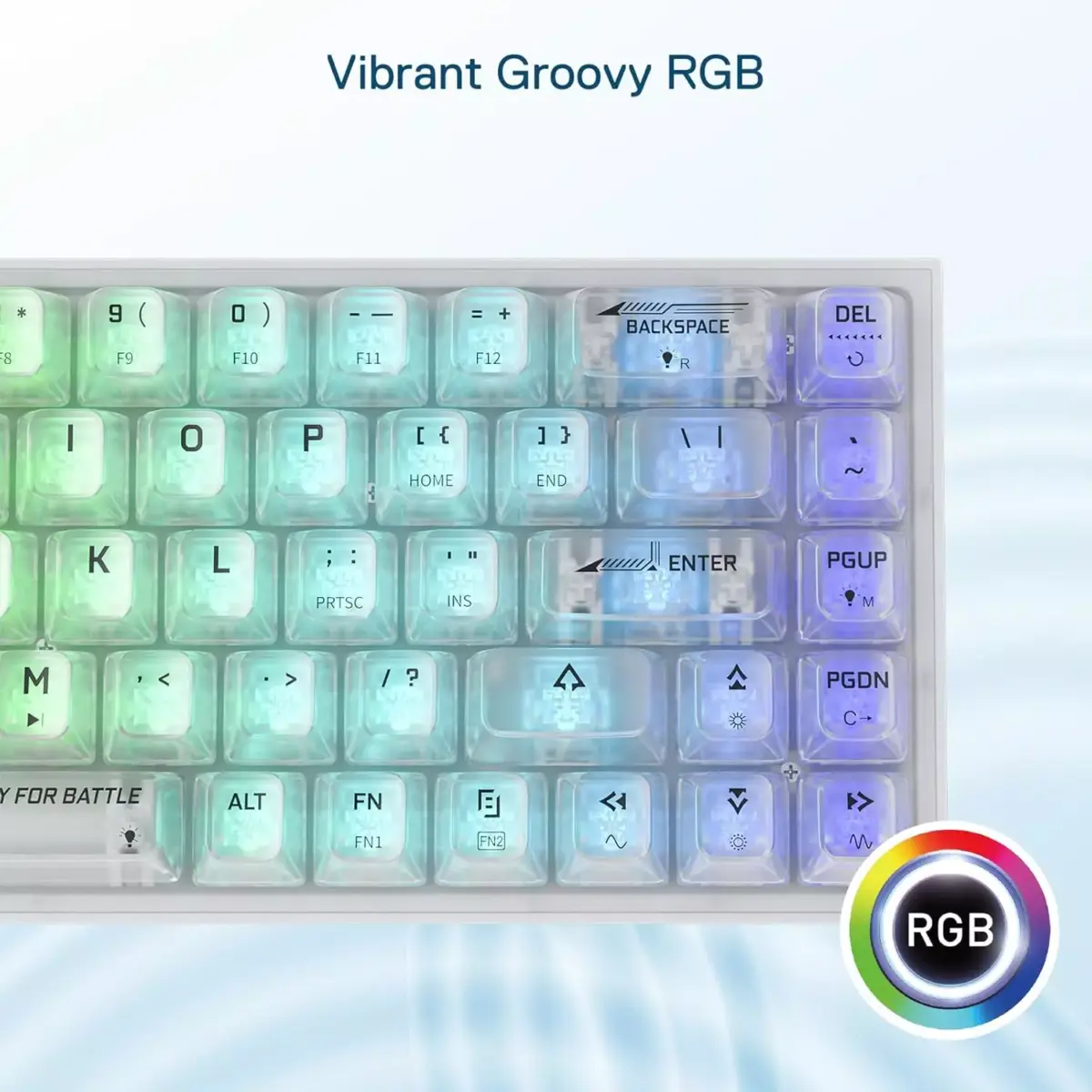 Redragon K631 Pro CASTOR 3-Mode Wireless, Bluetooth, Wired RGB Gaming Mechanical Keyboard, Hot-Swappable Red Quiet Linear Switch WHot-Swap Free-Mod Pcb Socket & Translucent Board (White Transparent) (Copy)