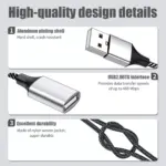 USB Splitter Y Cable,USB 1 Male to 3 Female Extension Cord Connector,Dual Double USBA Port Extender Hub,Data&Charger Power Split Adapter for Mac,Laptop,PC,Xbox One Series X/S,PS4,PS5 (30CM)