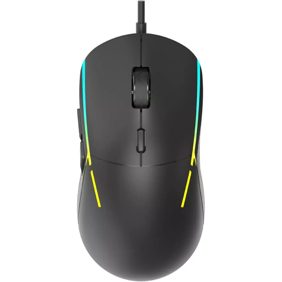 ZIDLI M82 RGB Gaming Mouse - Optical Sensor 16,000 DPI - 1000 Hz Polling Rate - Paracord Cable - Lightweigh 69G (Black)