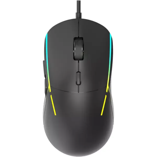 ZIDLI M82 RGB Gaming Mouse - Optical Sensor 16,000 DPI - 1000 Hz Polling Rate - Paracord Cable - Lightweigh 69G (Black)