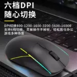 ZIDLI M82 RGB Gaming Mouse - Optical Sensor 16,000 DPI - 1000 Hz Polling Rate - Paracord Cable - Lightweigh 69G (Black)